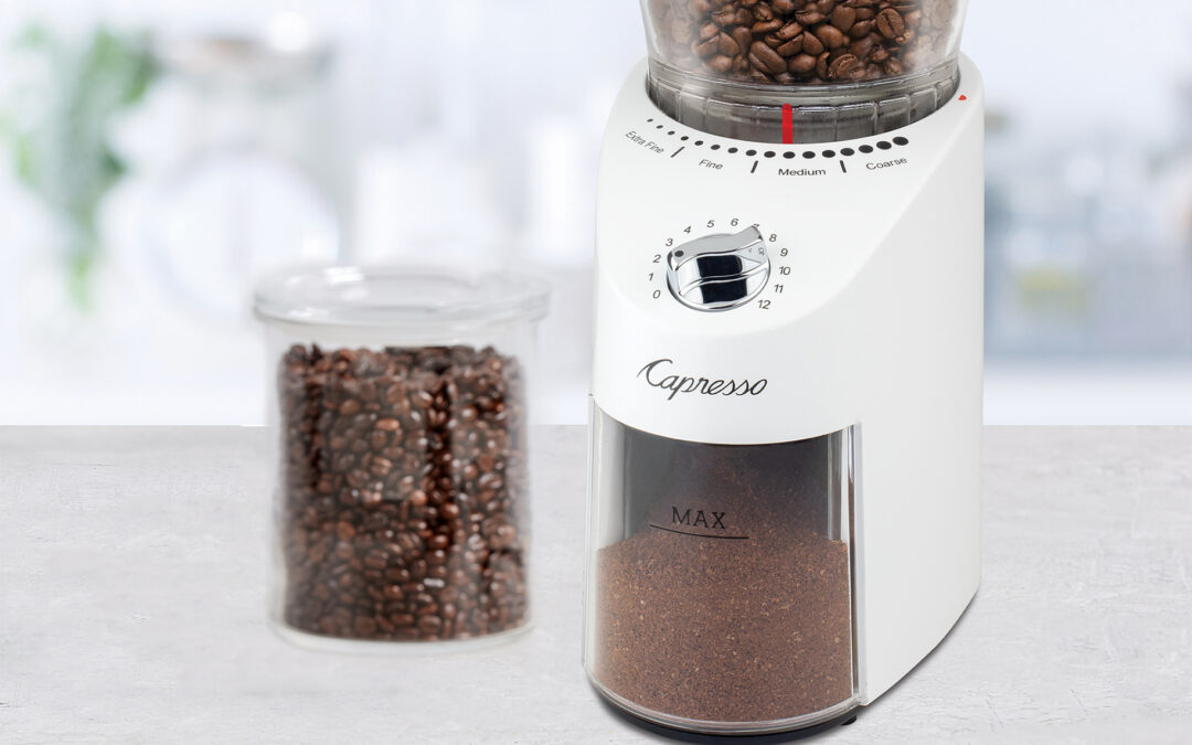Capresso Adds a White Burr Grinder, Frother That Makes Chocolate Milk