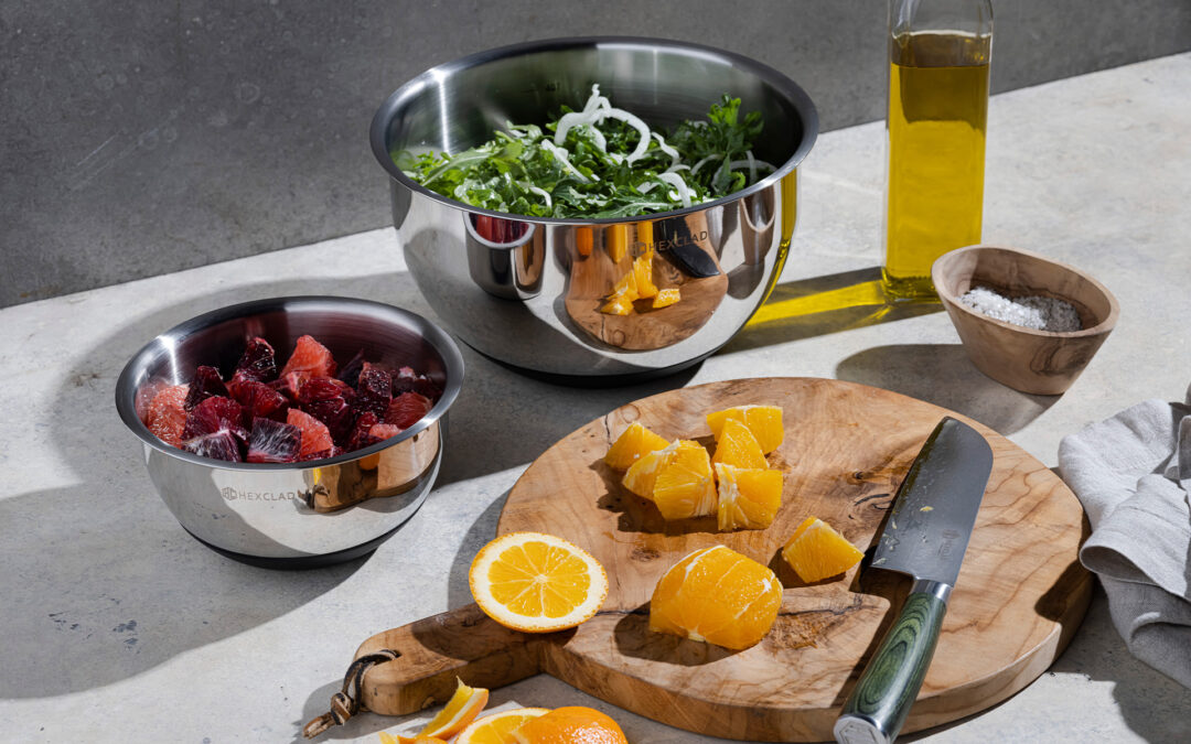 HexClad Debuts Vacuum Seal Mixing Bowls, Damascus Cutlery