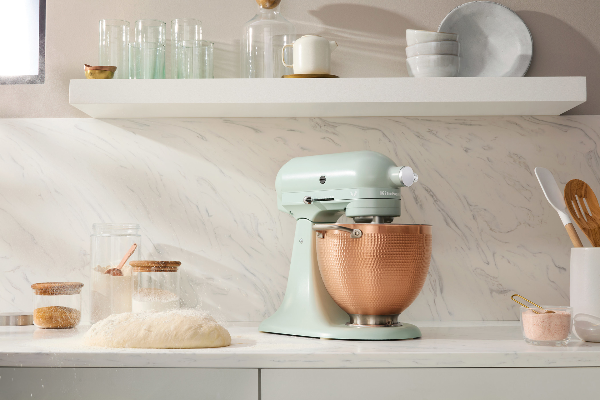 KitchenAid has released a new stand mixer with a hammered copper bowl