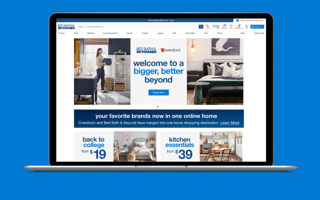 New Bed Bath & Beyond Reports Site Traffic, Order Gains Since Shift from Overstock Banner