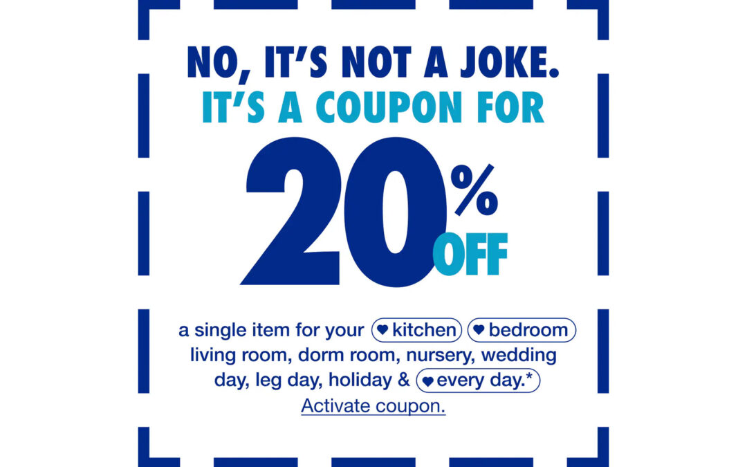 Beyond Digitally Reprises Bed Bath & Beyond 20% Off Coupon