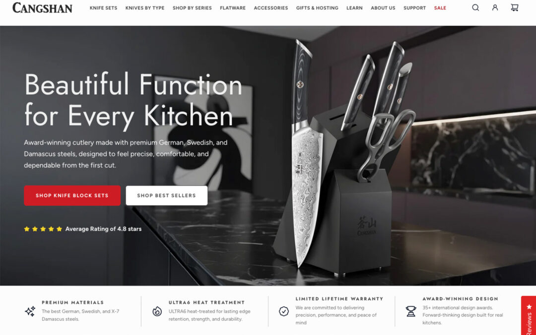 Cangshan Launches Redesigned Website To Simplify Cutlery Shopping