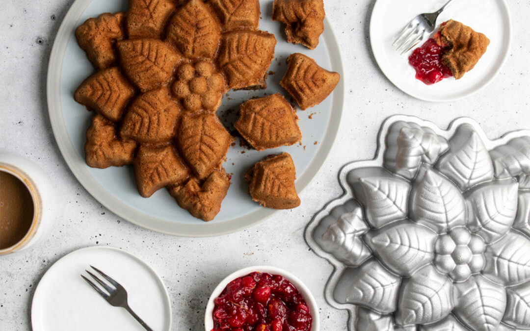 Nordic Ware Debuts Poinsettia Pull-Apart Pan for the Holidays